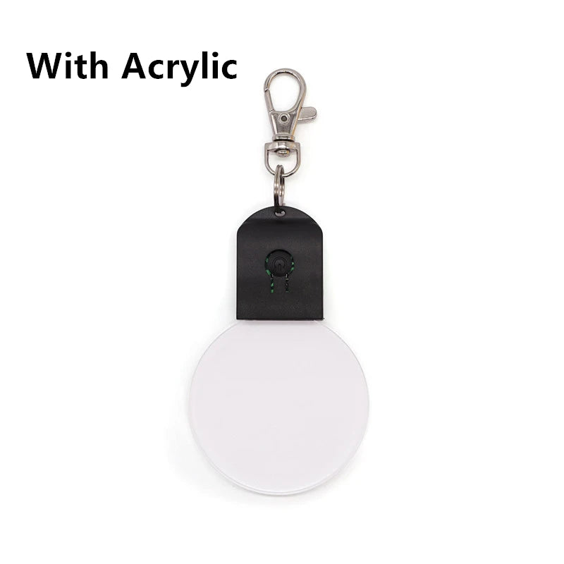 Acrylic LED Keychain – RGB Light Up Key Pendant for DIY Wedding Decor Gifts