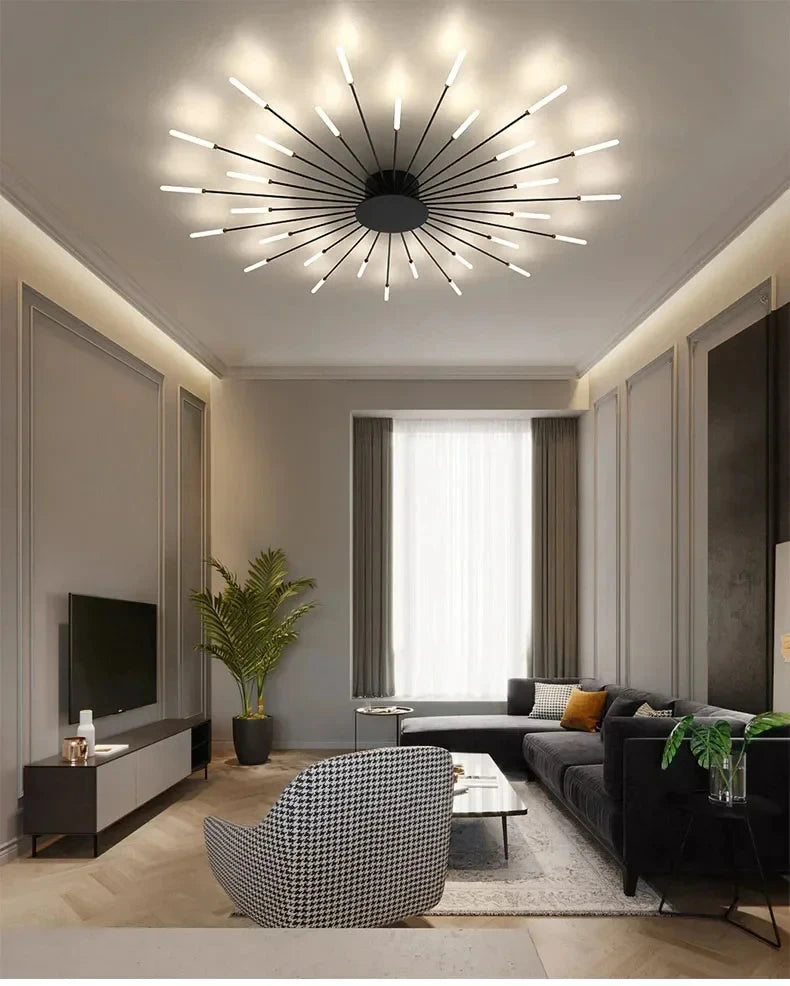 Modern Fireworks LED Ceiling Lamp – Decorative Chandelier for Living Room