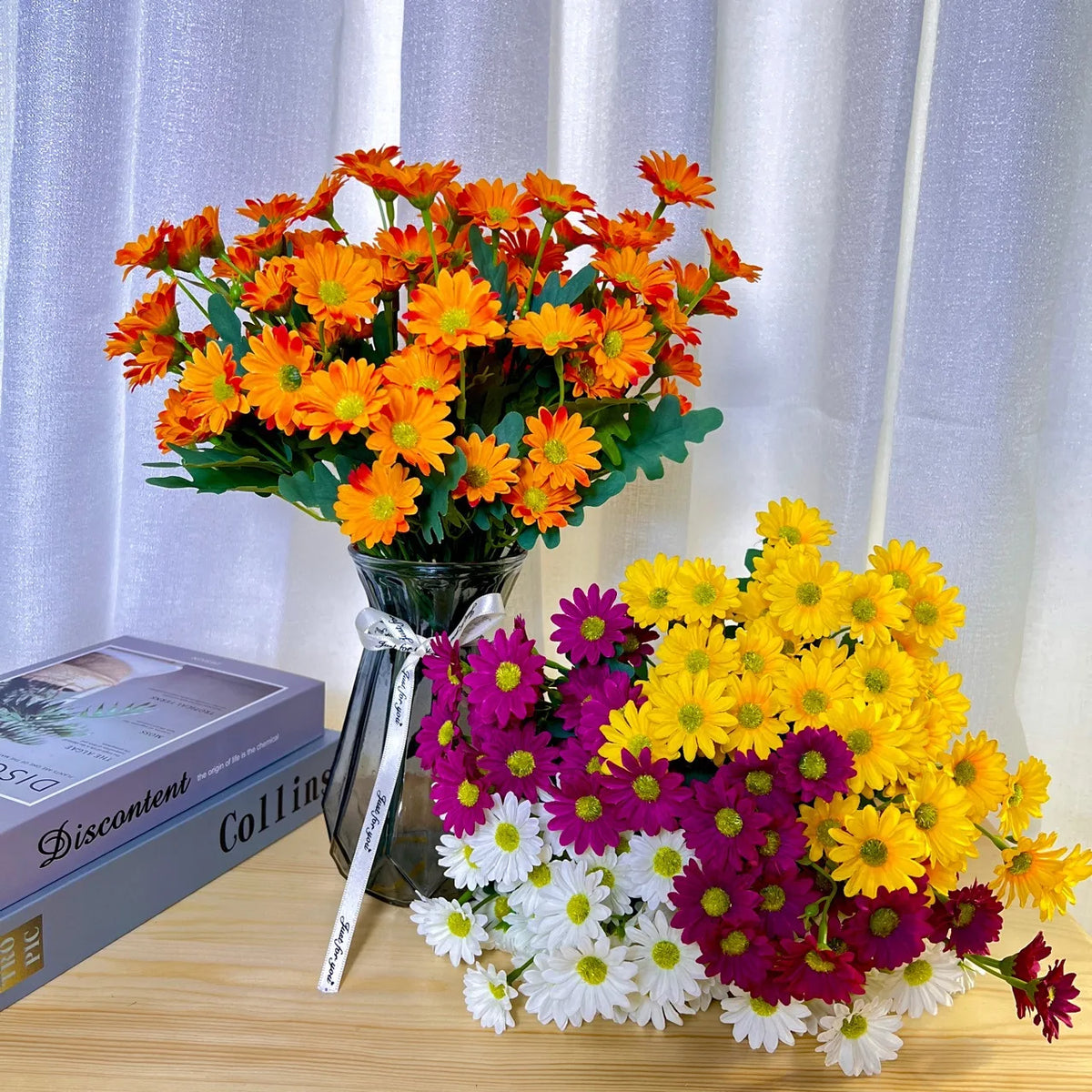 Artificial Sunflower and Daisy Bouquets – Faux Floral for Wedding Decor