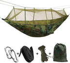 Portable Parachute Camping Hammock – Mosquito Net Bed for Outdoor Sleeping