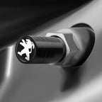 Metal Car Tire Valve Caps – Logo Emblem Decoration for Peugeot Vehicles
