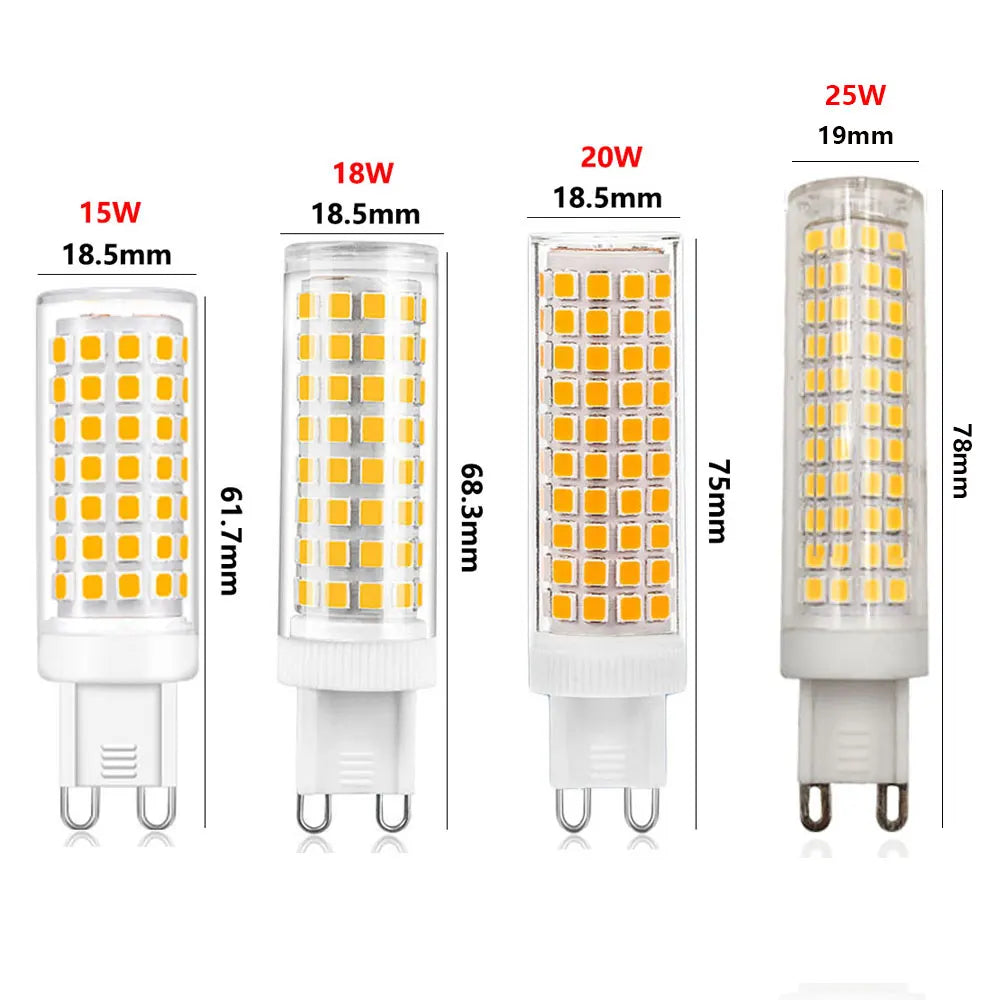 Dimmable G9 LED Corn Light – 9W Energy Saving Bulb for Chandelier Lighting