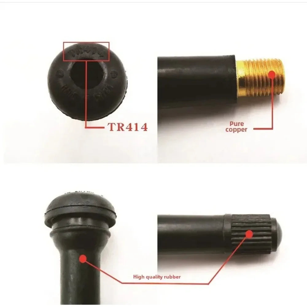 Rubber Tire Valve Stems – Snap-In Replacement Parts for Automotive Repairs