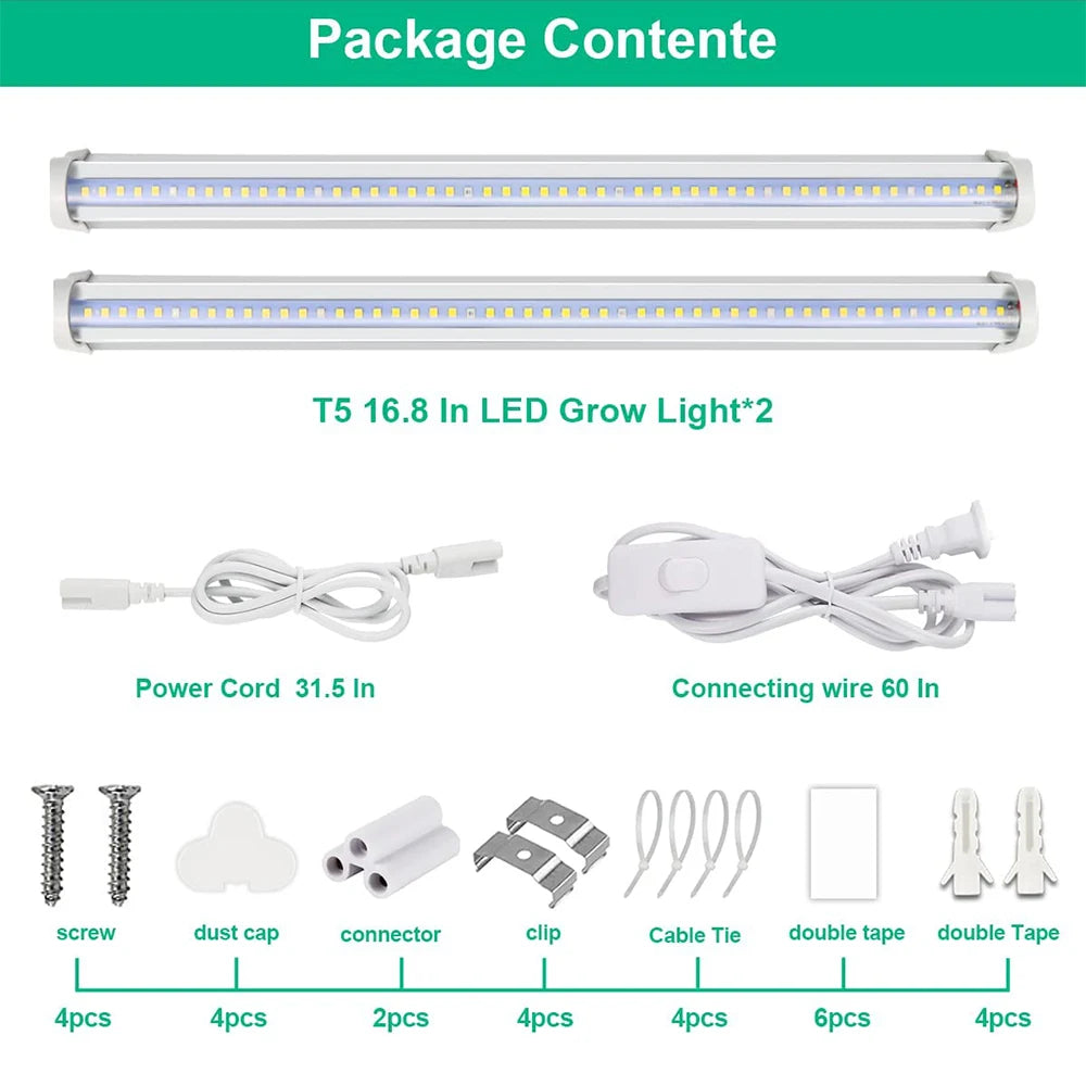 Full Spectrum LED Grow Light Strips – High PPFD Phyto Lamp for Indoor Plants