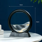 3D Moving Sand Art Frame – Dynamic Liquid Hourglass for Office Home Decor