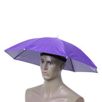 Hands-Free Umbrella Hat – Waterproof Sunscreen Headwear for Hiking and Camping