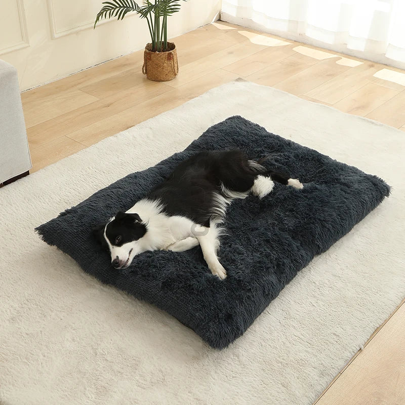 Plush Pet Bed – Soft Long Fur Cushion for Dog and Cat Sleeping