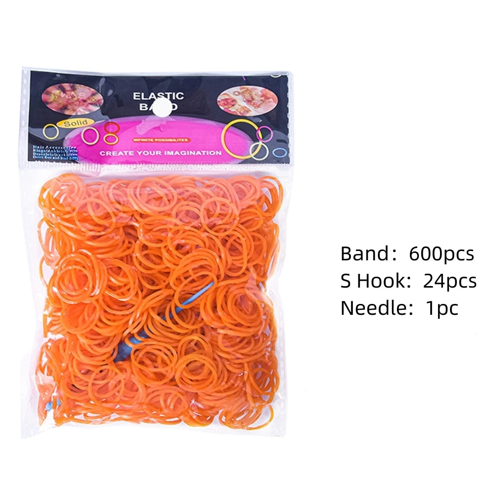 Elastic Loom Bands – Colorful DIY Jewelry Making Kit for Kids Crafts