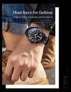 Leather Quartz Watch – Waterproof Noctilucent Timepiece for Business Men