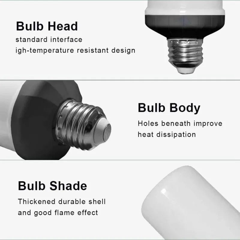 LED Flame Effect Light Bulb – Dynamic Fire Simulation for Home Decoration
