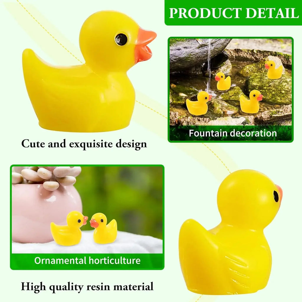 Miniature Resin Duck Figurines – Tiny Animal Charms for Micro Landscapes