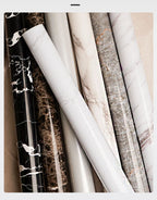 Marble Adhesive Wallpaper – Oil-Proof Film for Kitchen Countertop Renovation