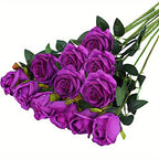 Realistic Artificial Rose Bouquet – Silk Floral Arrangements for Home Decor