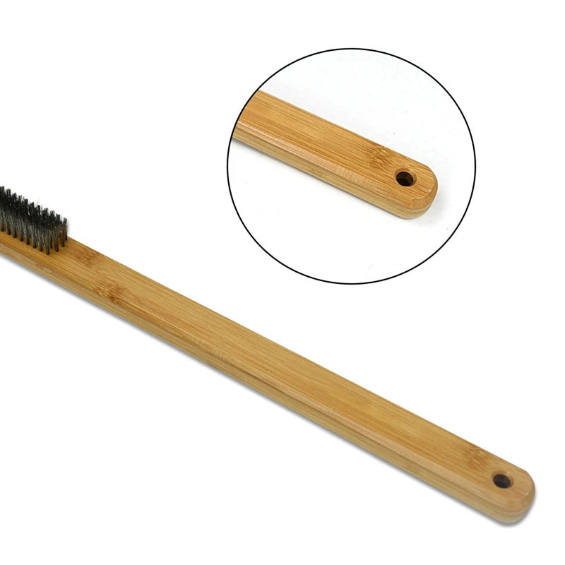 Brass Bristle Pizza Oven Brush – Copper Cleaning Tool for Grill Maintenance