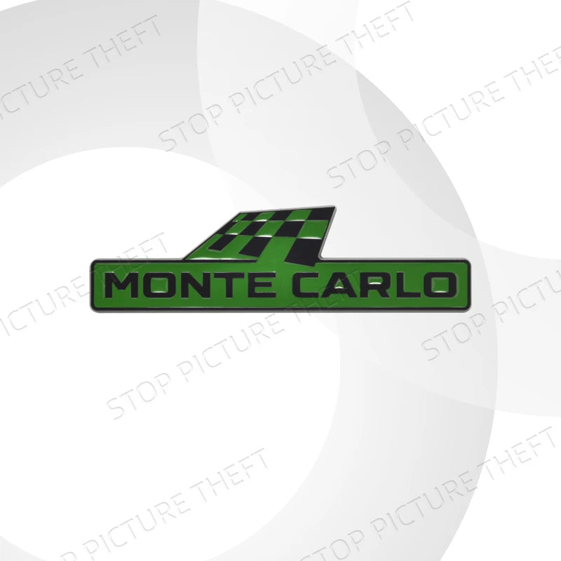 Metal Racing Flag Emblem – Monte Carlo Grille Badge for Skoda Sport Line