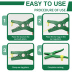 Livestock Ear Tag Applicator – Identification Kit for Sheep Goat and Pig