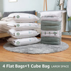 Cubic Vacuum Storage Bags – Large Plastic Compression Seals for Travel Packing