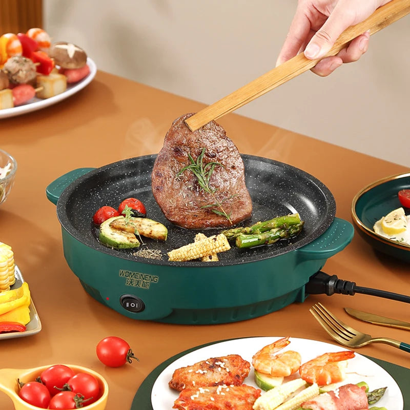 Electric Non-Stick Multicooker – Portable Frying Pan for Home Cooking