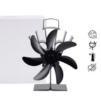 7-Blade Heat Powered Stove Fan – Silent Aluminum Eco-Fan for Log Wood Burners