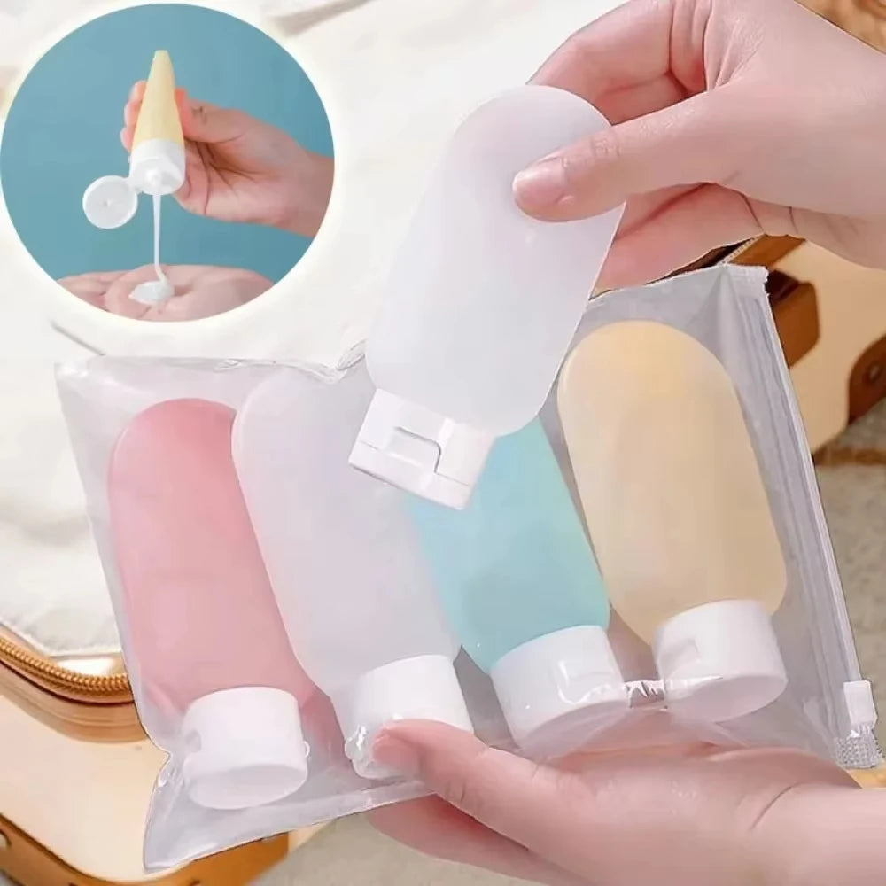 Refillable 60ml Squeeze Tubes – Soft Silicone Containers for Travel Toiletries