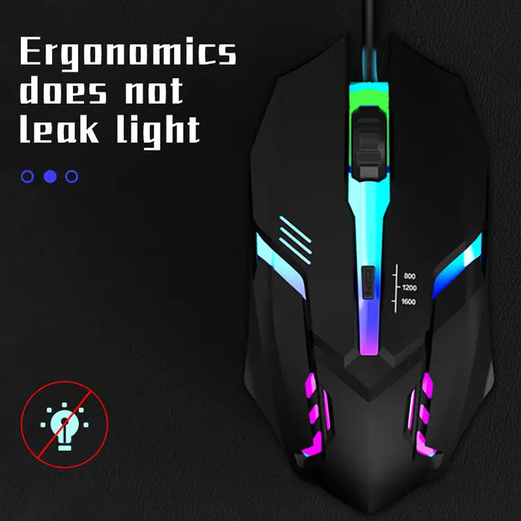 Wired LED Gaming Mouse – Ergonomic Backlit Optical Mouse for PC Desktop Laptop