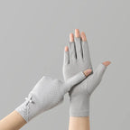 Cotton Fingerless Sunscreen Gloves – UV Protection for Driving and Outdoor