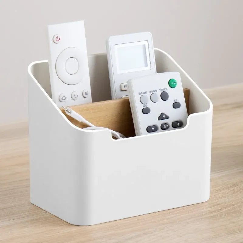 Multi-Function Desk Organizer – Remote and Tissue Storage for Home Office