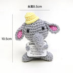 Handmade Wool Crochet Dog Doll – Positive Affirmation Plush for Home Decor