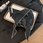 Knitted Lace Flower Hair Scarf – Boho Triangle Headband for Women Hair Styling