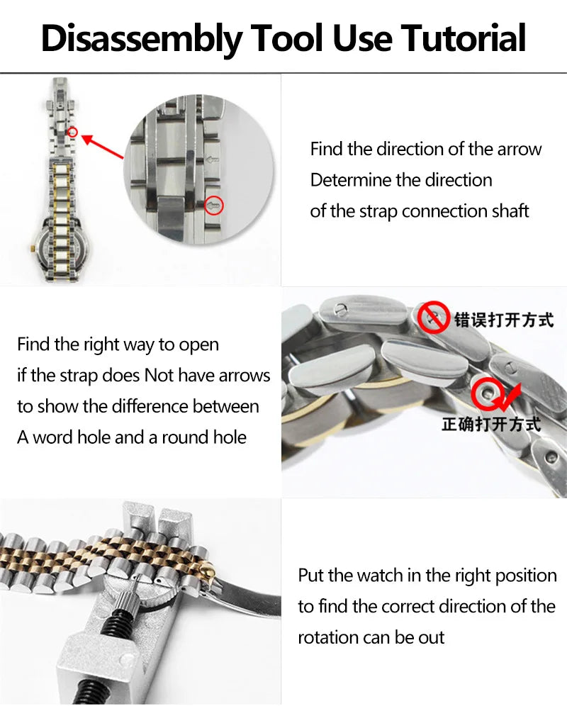Watch Link Pin Remover Tool – Adjustable Sizing Kit for Jewelry Repair