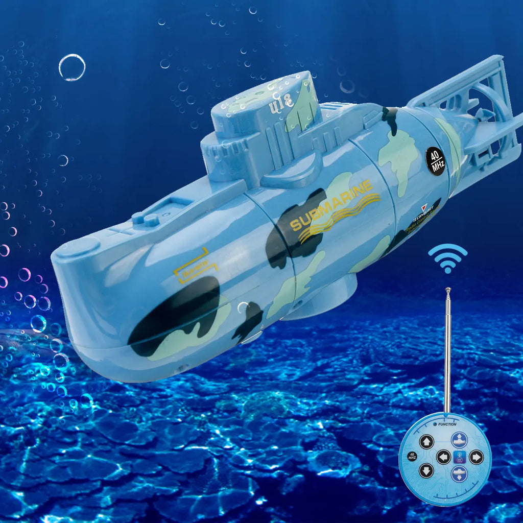 Mini RC Submarine – Waterproof Simulation Boat Toy for Kids Pool Play