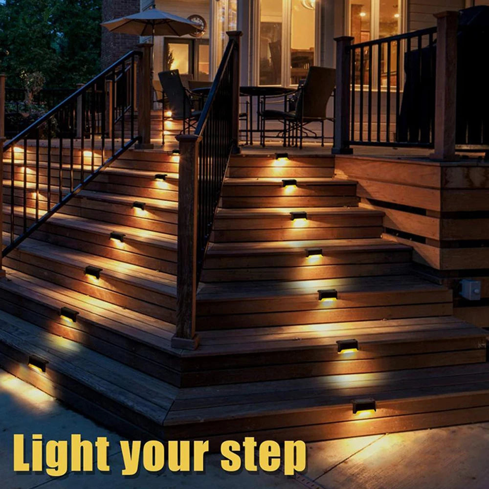 Waterproof Solar LED Step Lights – Outdoor Stair Lighting for Garden Patio