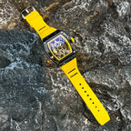 Luminous Tonneau Men's Watch – Luxury Sport Calendar Wristwatch for Daily Wear