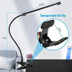 LED Clip-On Desk Lamp – Dimmable Eye Protection for Office and Study