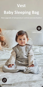 Cotton Baby Sleep Sack – 2.5 Tog Anti-Kick Sleeping Bag for 0-24 Months