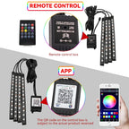 RGB LED Car Interior Light – Wireless Music Control for Auto Atmosphere