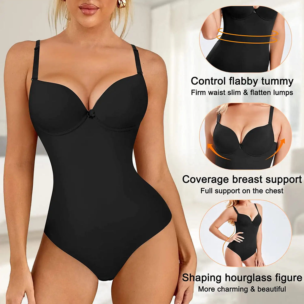 Slimming Shapewear Bodysuit – Tummy Control Underwire for Women Body Shaping