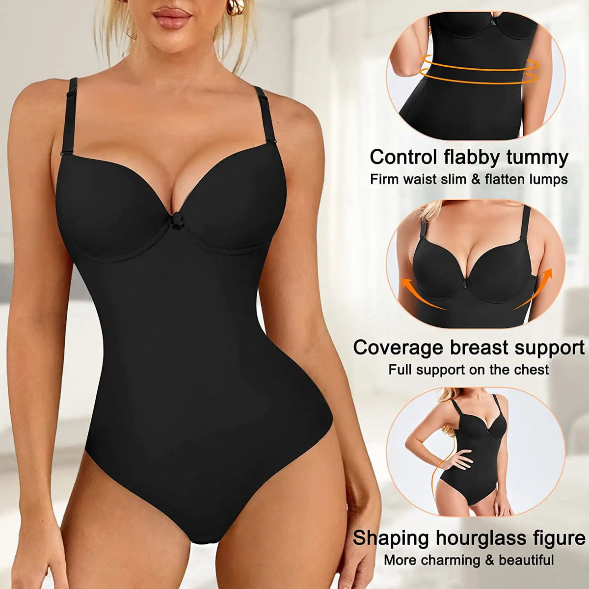 Slimming Shapewear Bodysuit – Tummy Control Underwire for Women Body Shaping
