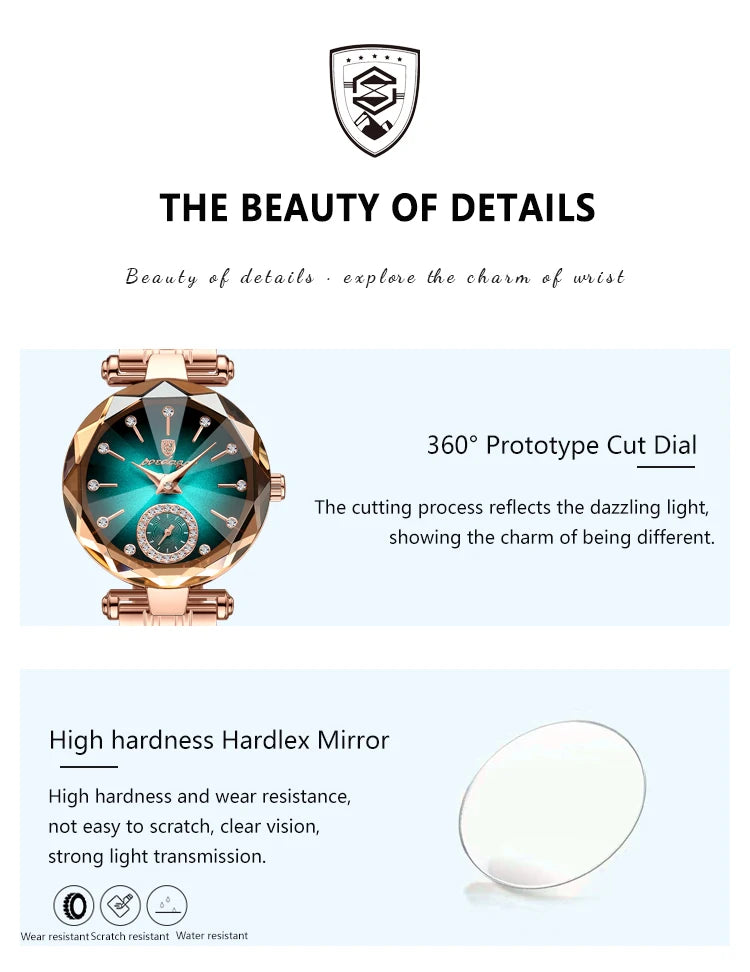 Elegant Stainless Steel Quartz Watch – Luxury Fashion Accessory for Women