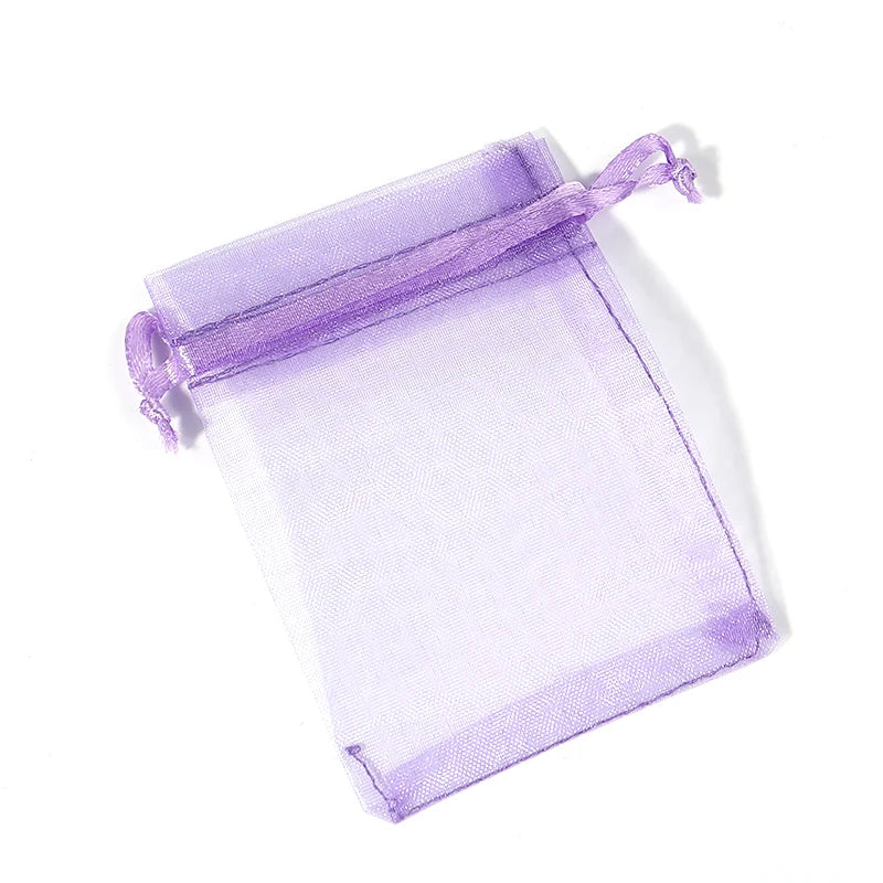 Organza Gauze Gift Bags – Drawstring Jewelry Pouches for Wedding Party Favors