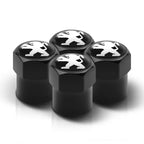 Metal Car Tire Valve Caps – Logo Emblem Decoration for Peugeot Vehicles