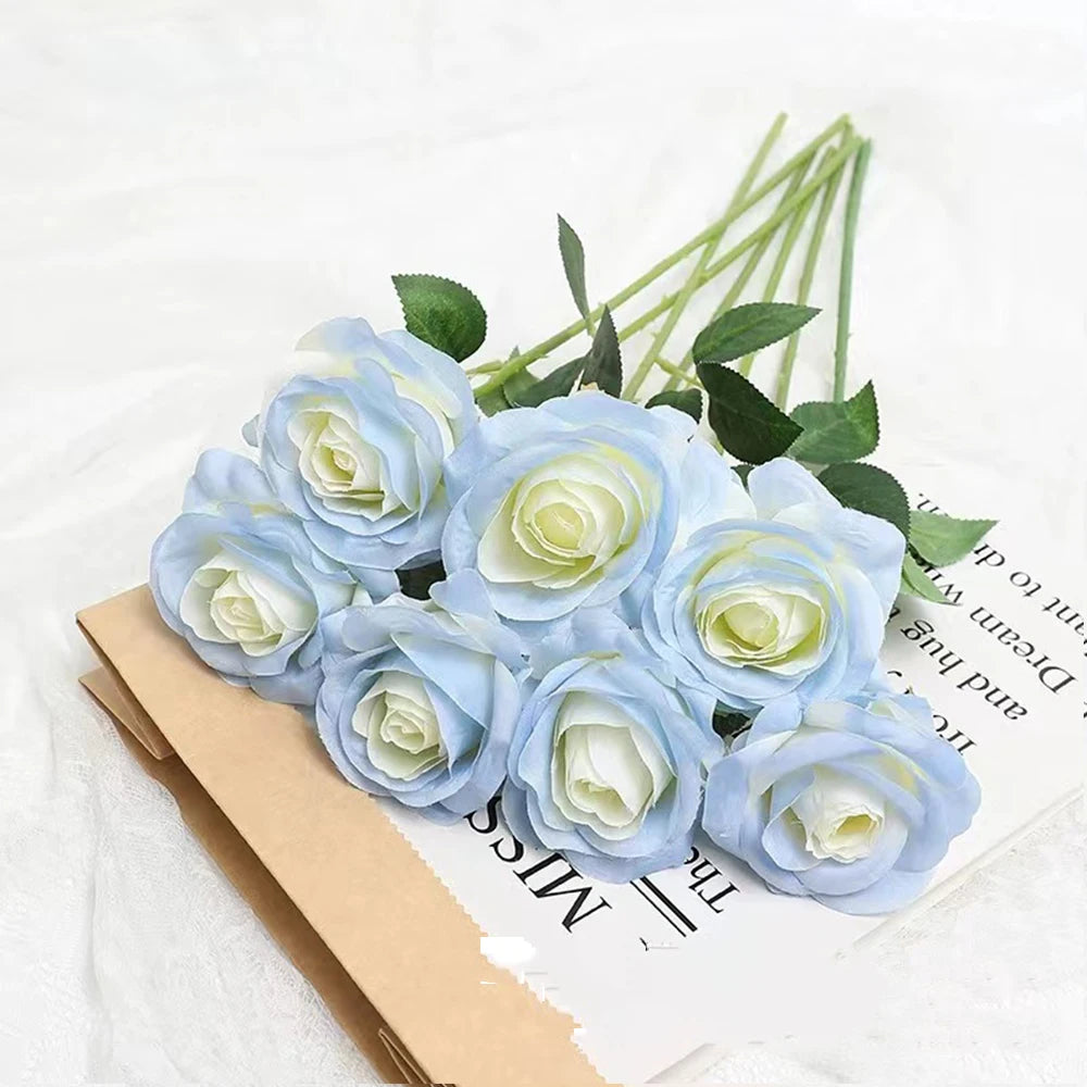 Artificial Silk Rose – Realistic Floral Decor for Weddings and Home Gifts