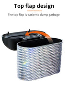 Bling Car Trash Bin – Crystal Seat Back Garbage Storage for Women Interior