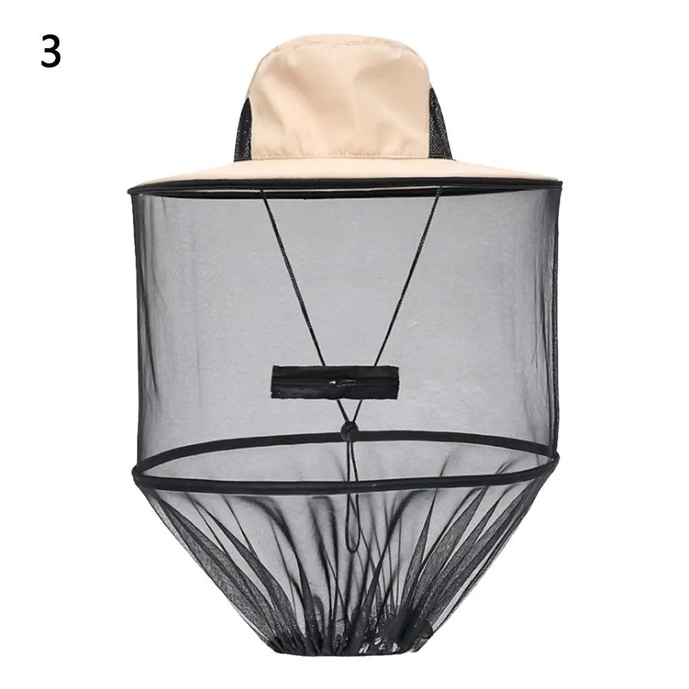 Mosquito Head Net Hat – Sun Protection Mesh Veil for Outdoor Fishing Hiking