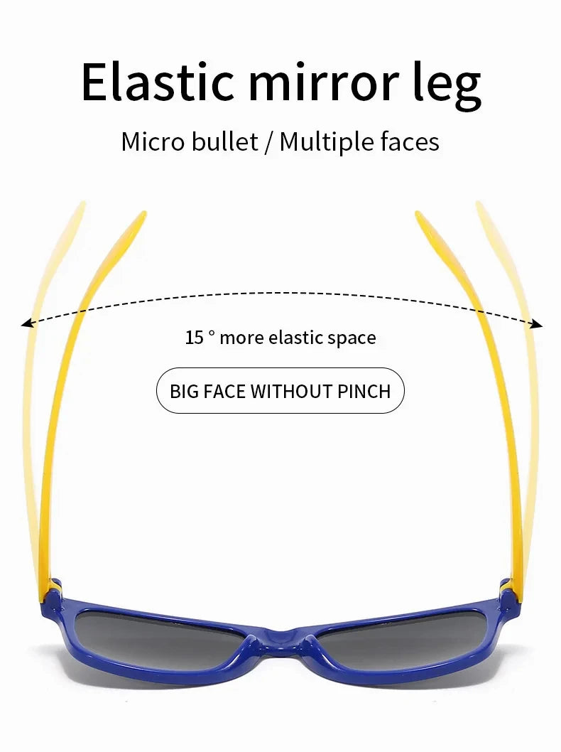 Square Frame Kids Sunglasses – UV Protection Eyewear for Summer Outdoor Play