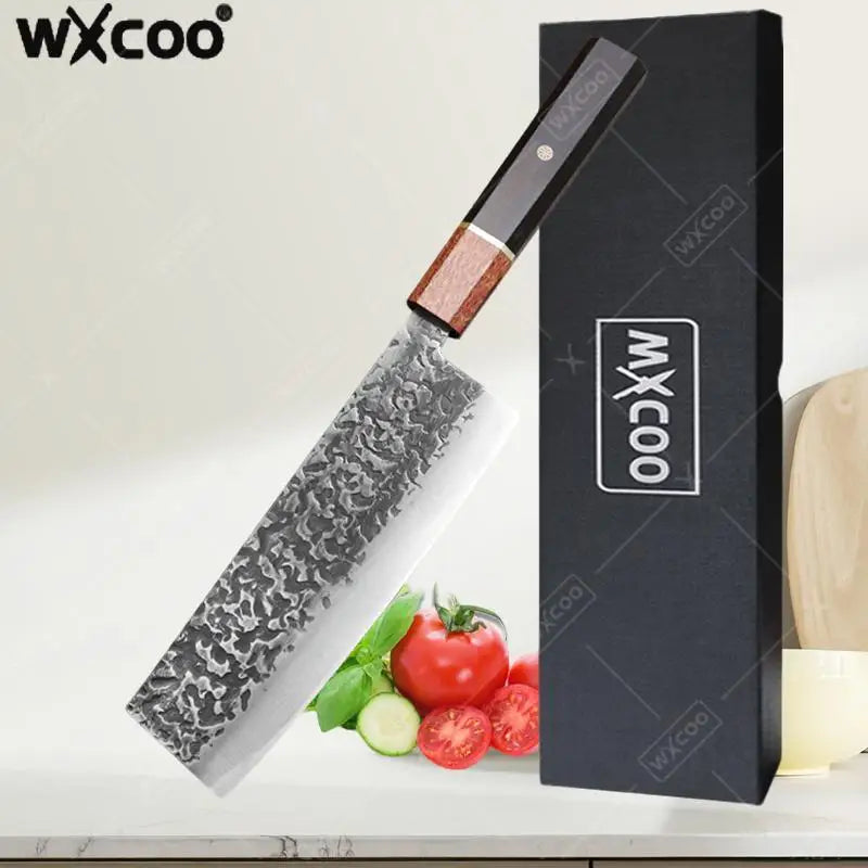 Hand Forged Japanese Chef Knife – Professional Kitchen Cleaver for Meat Cutting
