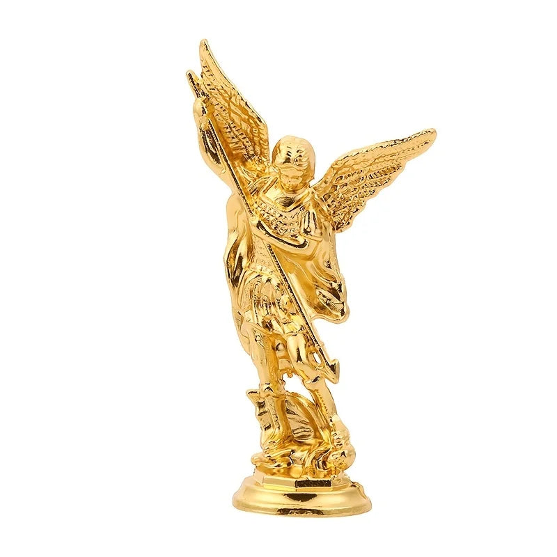 Saint Michael Archangel Figurine – Zinc Alloy Sculpture for Home Desk Decor