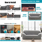 Thickened Elastic Sofa Slipcovers – Sectional Corner Couch Protection for Living Room