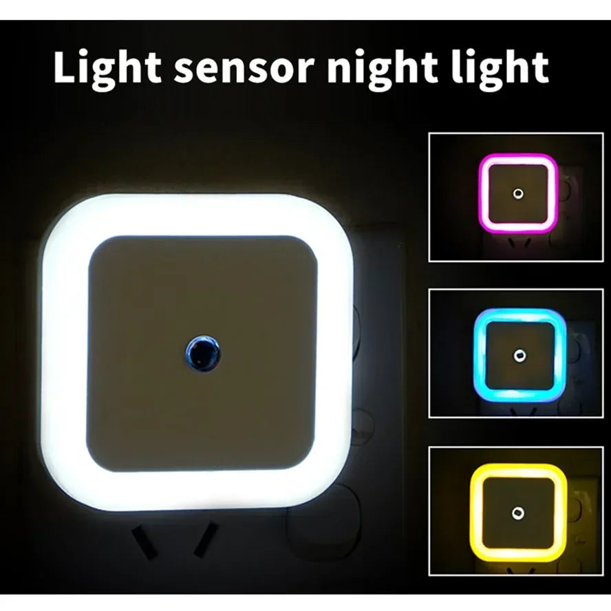 LED Auto Sensor Night Light – Energy Saving Plug-in Lamp for Kids Bedroom