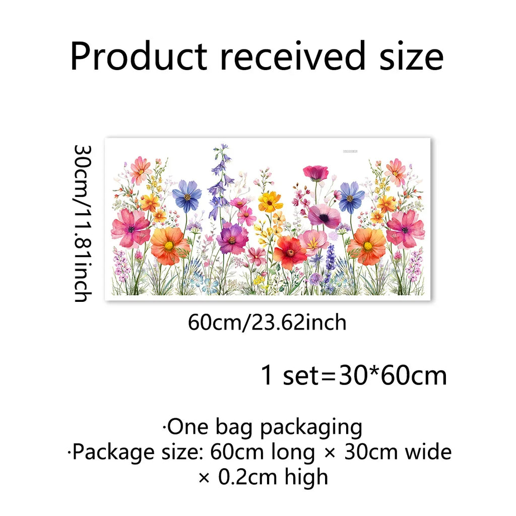 Floral Butterfly Window Decals – Electrostatic Glass Clings for Home Decor